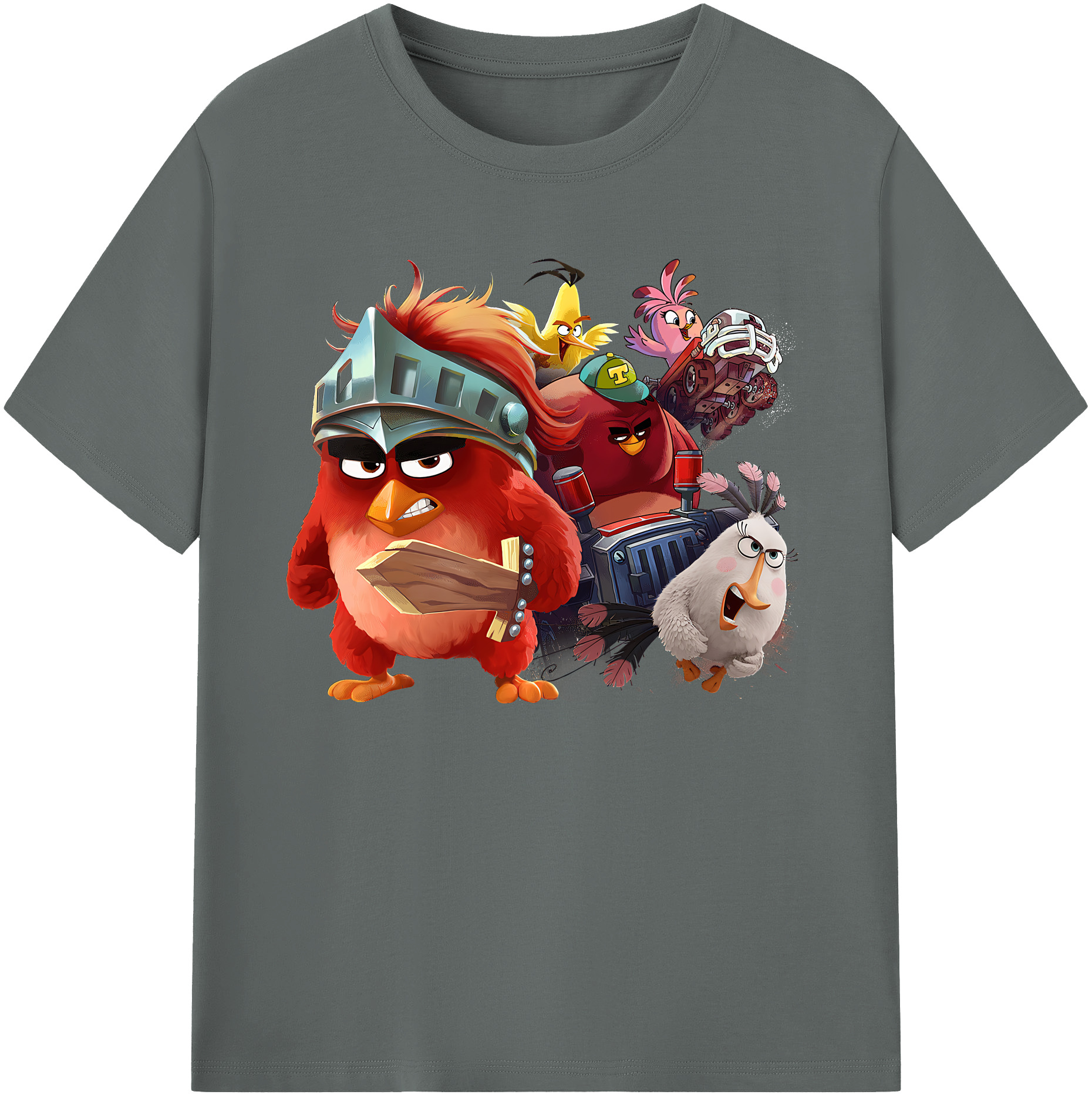 （画像用） Angry Birds アングリーバード 綿100％ メンズ半袖Tシャツ｜肌触りやわらか＆通気性